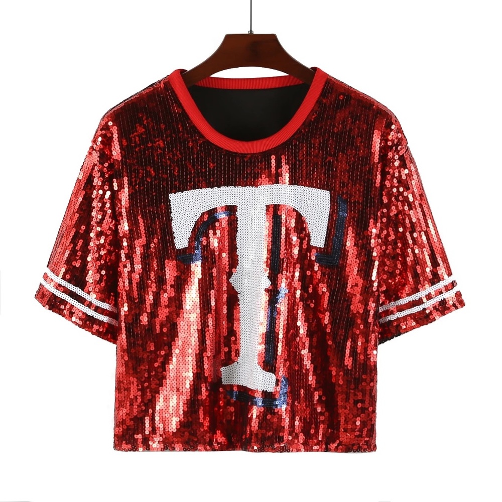 Texas Rangers Sequin Sparkly Shirt
